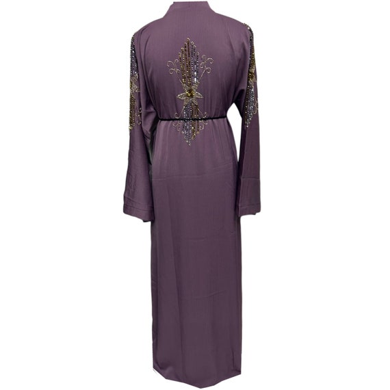 Luxury Women Zoom Bead Works Abaya Jalabiya Arab Long Dress Luxury Women Zoom Bead Works Abaya Jalabiya Arab Long Dress