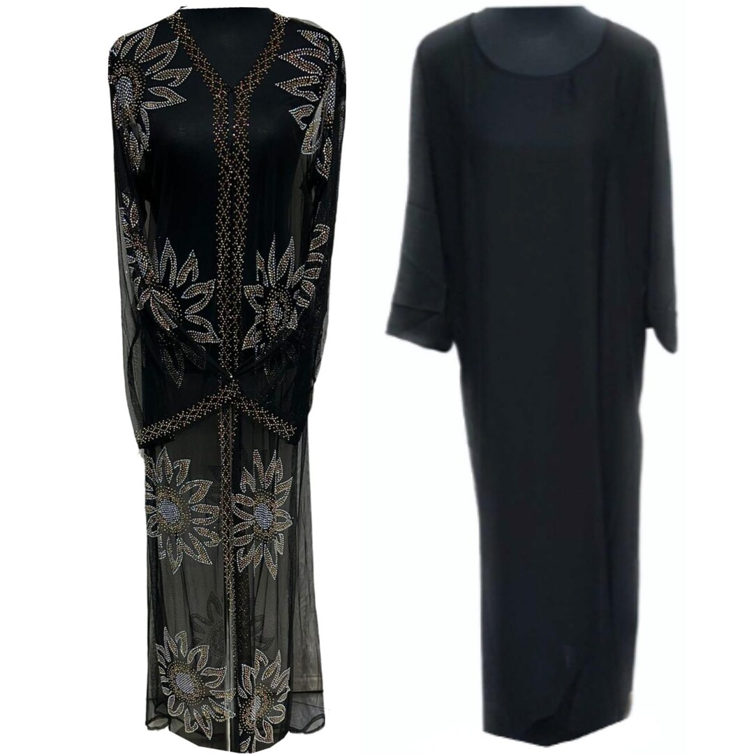 Luxe femmes bleu chauve-souris Abaya Farasha Jalabiya robe arabe élégante Satin Luxe femmes bleu chauve-souris Abaya Farasha Jalabiya robe arabe élégante Satin