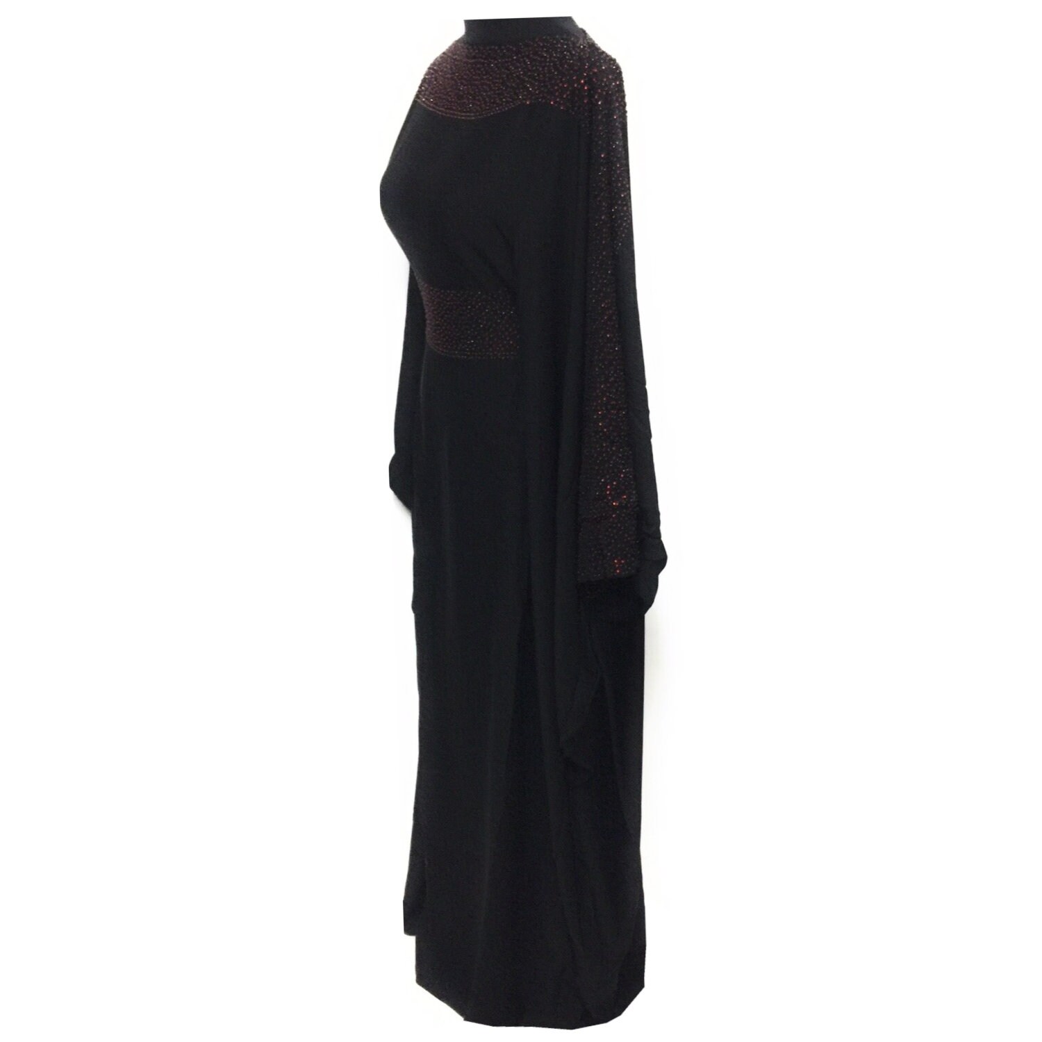 BUTTERFLY - yasaka様 アムルタート Black Butterfly Abaya Farasha Jalabiya Arab Dress With Stone