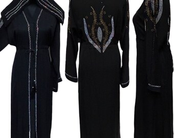 Women's Open front Abaya Farasha Jalabiya Arab Long Dress