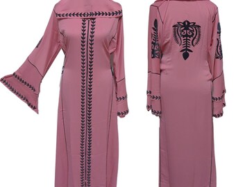 Abito lungo Abaya Jalabiya con cappuccio da donna marocchina - Italia