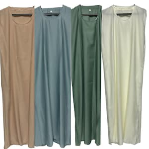 sleeveless abaya inner slip dress Kaftan Maxi