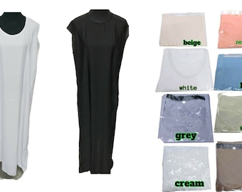 sleeveless abaya inner slip dress Kaftan Maxi