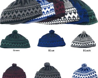 Muslim Kufi Haji Turkis Winter Prayer Hat, Skull Cap Topi Mens Woolen Bubble