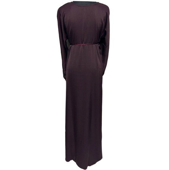 burgundy abaya dress Burgundy Beaded Abaya Long Dress