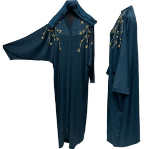 Luxury Women Hand Bead Works Abaya Jalabiya Arab Long Dress