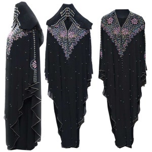 Luxury Black Women Abaya Jalabiya Jilbab