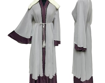 Women's Luxury Open Front Abaya Jilbab Burka