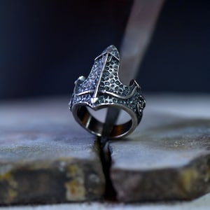Zihgir - Daumen Ring Handgemachtes Silber, Silber Ring für Bogenschütze, Bogen, Bogenschütze, Schmuck 925er Silber von Manuarius