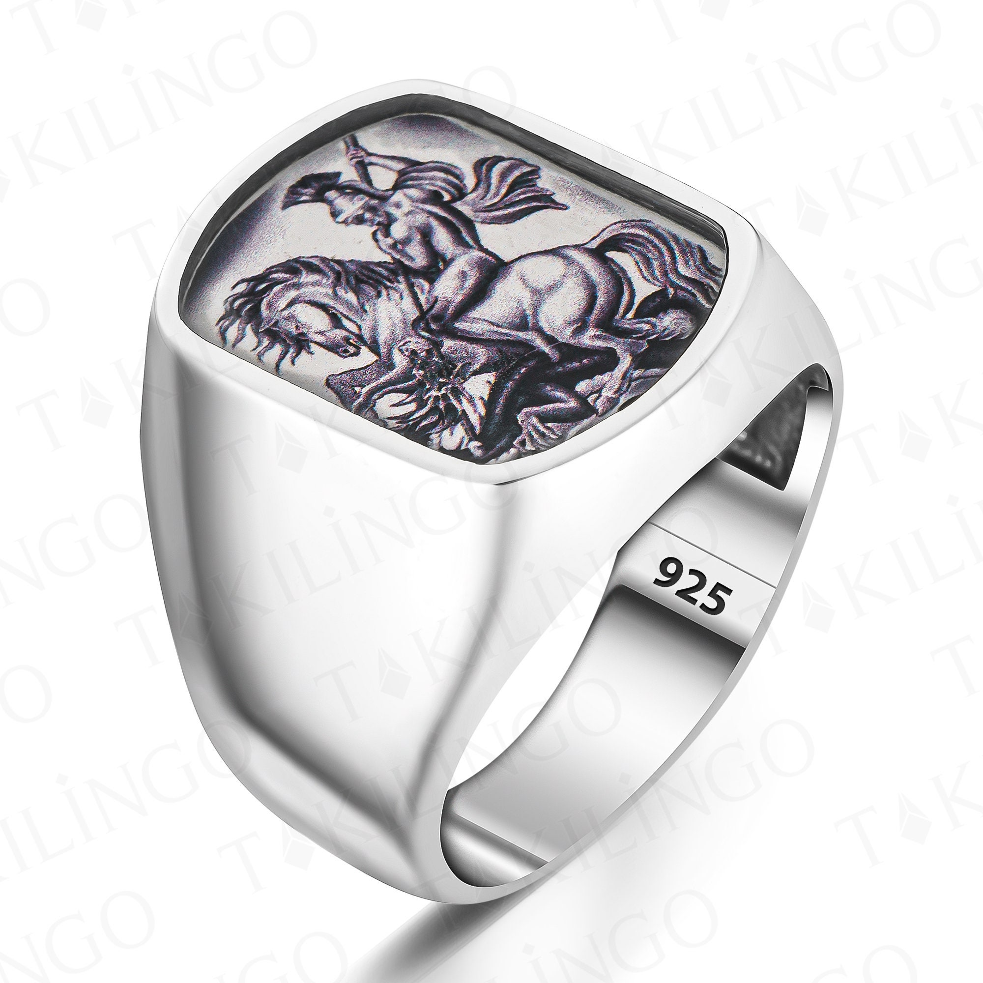 Alexander the Great Ring 925 Silver Handmade Vintage Etsy