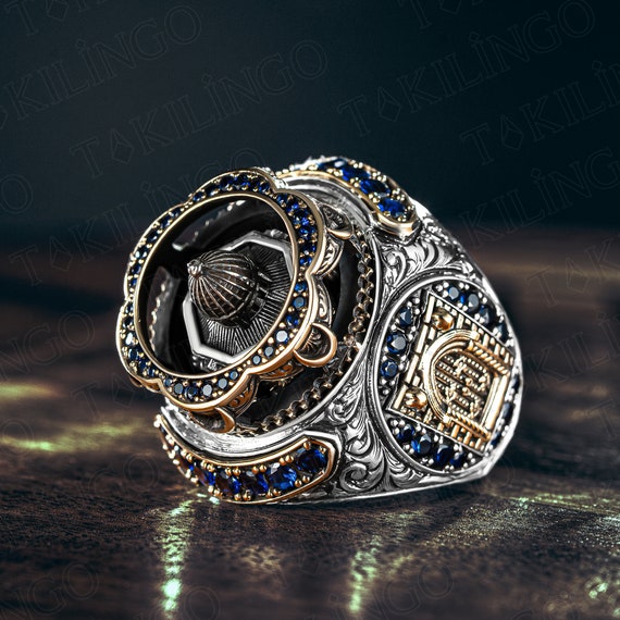 Amazon.com: Men Handmade Turquoise Stone Ring, Silver Bullet Model Ring,  Square Turquoise Stone Ring, 925k Sterling Silver Ring, Gift For Him :  Handmade Products