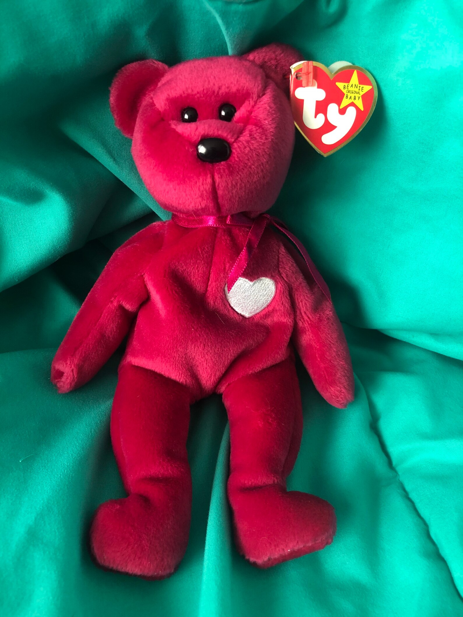 Rare Valentina TY 1998 Beanie baby bear Mint Condition Etsy