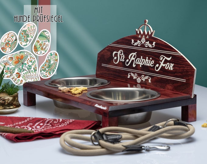 King dog and cat feeding station handmade, custom-made, feeding bowl, feeding bar, dog bowl, feeding bowl, feeding bowl