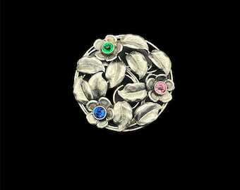 Belle Broche Ancienne En Métal Argenté De Carcassonne - Occasion, Parfaite Pour Collectionneurs