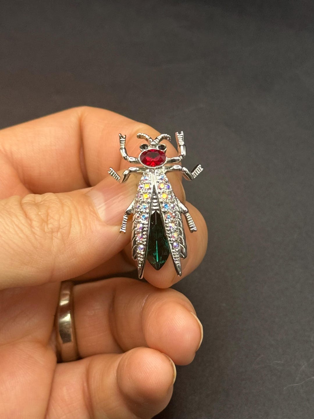 Tonal Bug Vintage Multi Rhinestone Silver Tone Bug Insect Brooch - Etsy