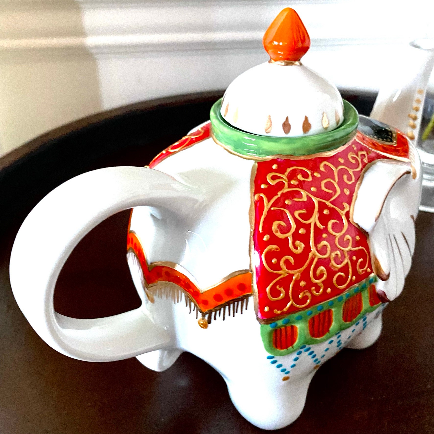 Hand painted elephant teapot Etsy
