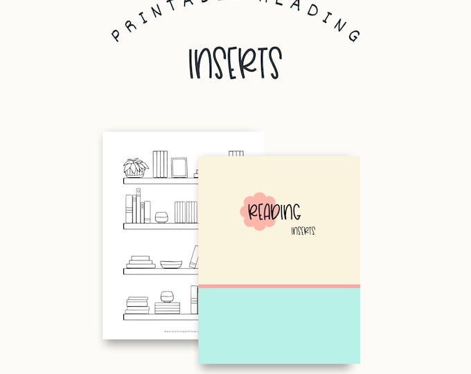 Printable Reading Planner Insert Pages - Book Tracking, Challenges, Reviews & More | Digital PDF for Print and Digital Planners