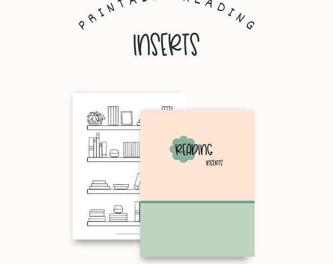 Printable Reading Planner Insert Pages - Book Tracking, Challenges, Reviews & More | Digital PDF for Print and Digital Planners
