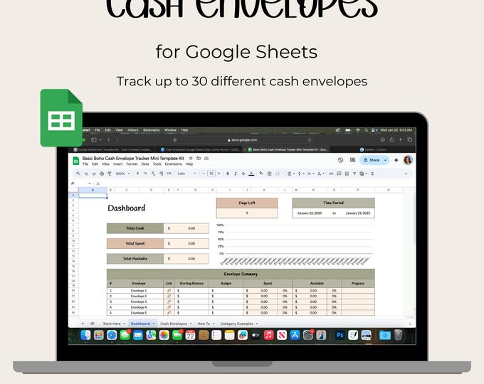 Digital Cash Envelope System - Google Sheets