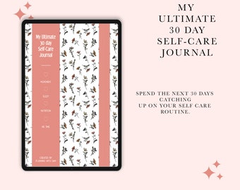 30-Tage-Notizbuch zur Selbstfürsorge | 30-Tage-Notizbuch | Pflege Tagebuch | Digitales Notizbuch | 30-Tage-Challenge