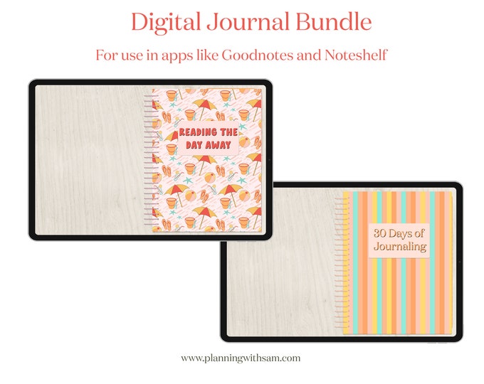 Digital Reading Journal Bundle | Digital Journal Bundle | Reading Journal Bundle | Journal Bundle | GoodNotes Bundle | Noteshelf Bundle
