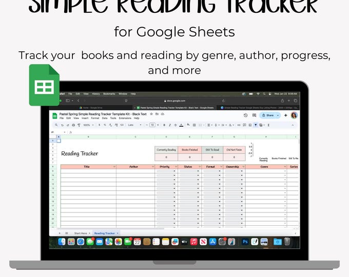 Digital Reading Tracker - Google Sheets