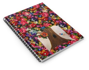 Garden of Happiness - College Ruled Spiral Notebook