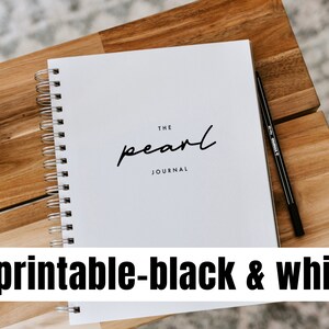 Printable, Dankbarkeit, Self-Care Daily Journal BLACK&WHITE: PDF Ready to print. Formatiert für 8,5x11