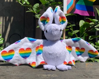 Rainbow Pride Bat Plush