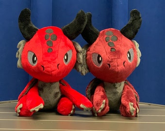 Fire Dragon Plush: Handmade Minky Stuffed Animal