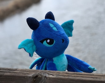 Minky Water Dragon Plush: Weighted Stuffed Animal
