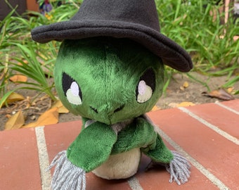 Handmade Minky Snake Plush: Green & Yellow Stuffed Animal