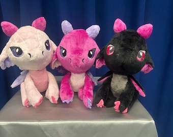Love Dragon Plush: Weighted Minky & Flannel Stuffed Animal