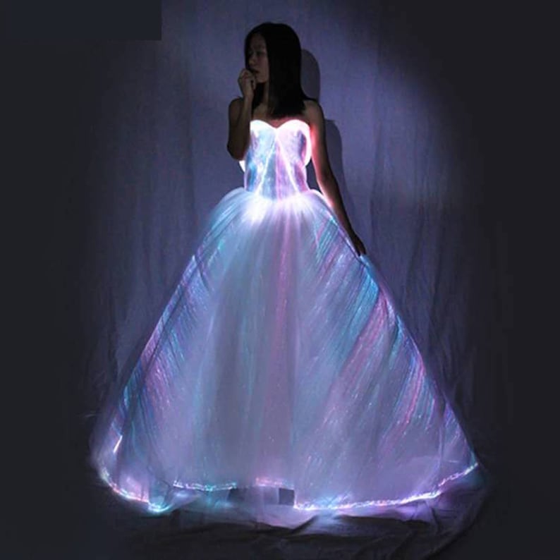 Light Up Fiber Optic Wedding Dress With Addition Of Remote Etsy