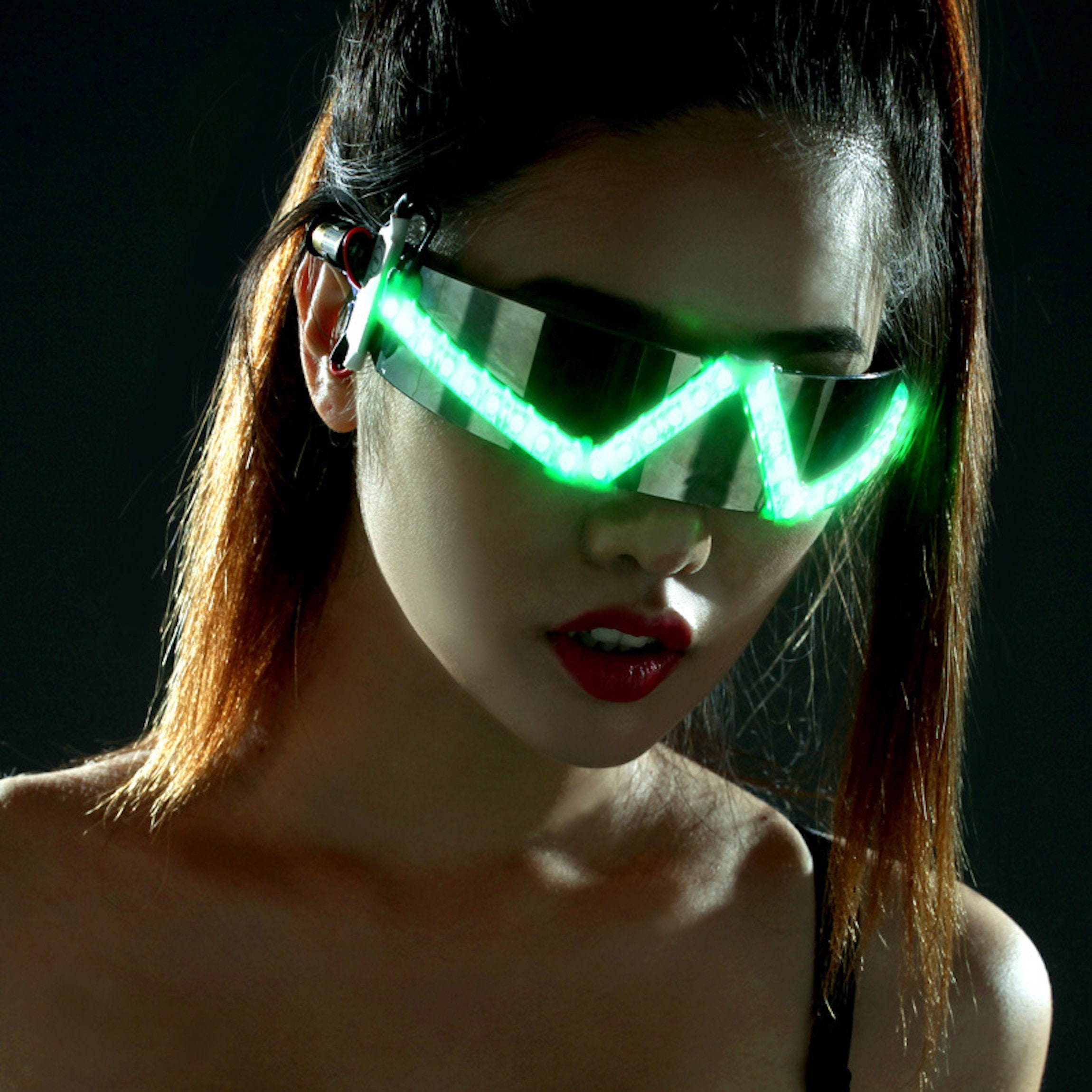 Cyberpunk LED Glasses /future Space Fighter Glasses/led Light Etsy