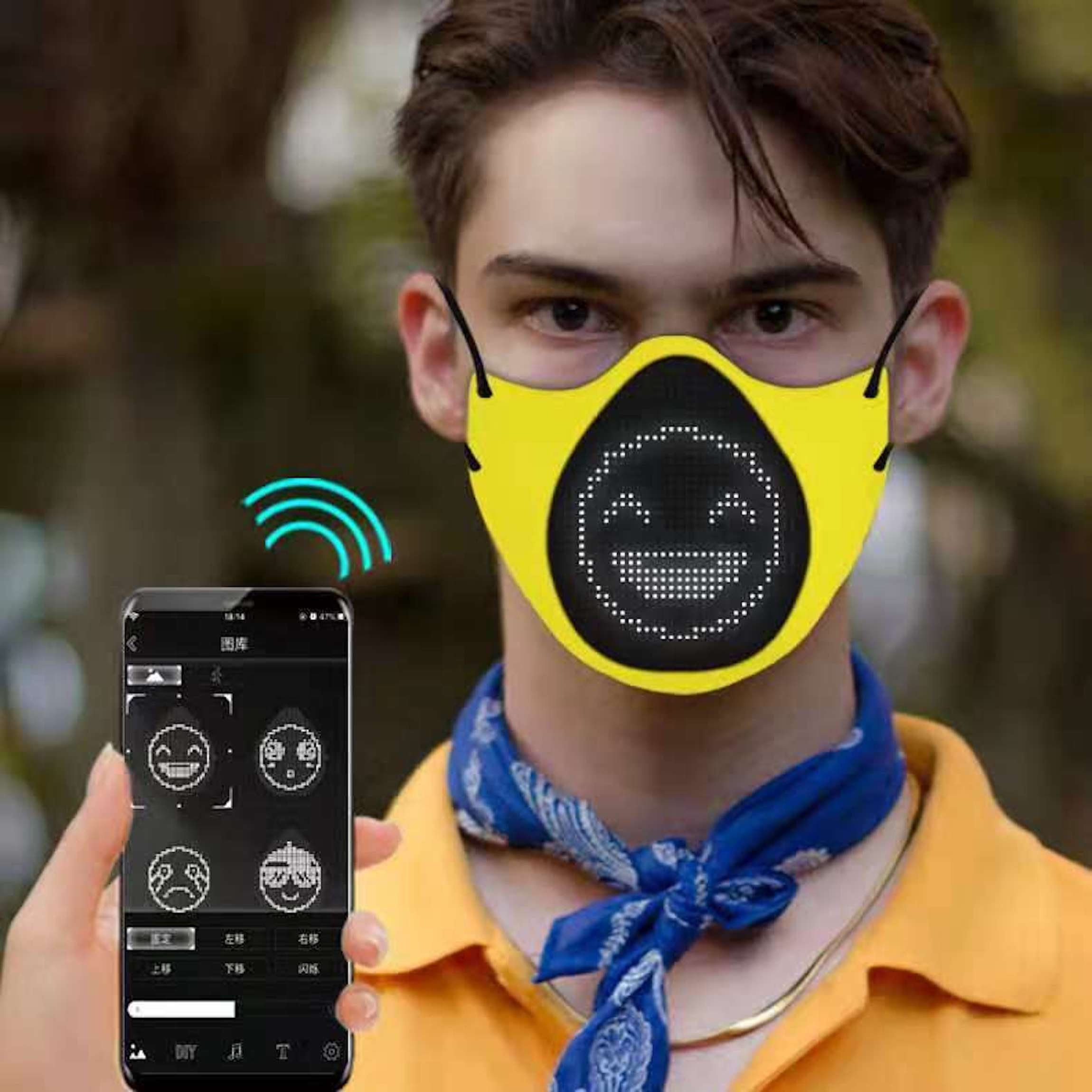 LED Silicone FACE MASK/ App Control Programmable Mask/Support Etsy