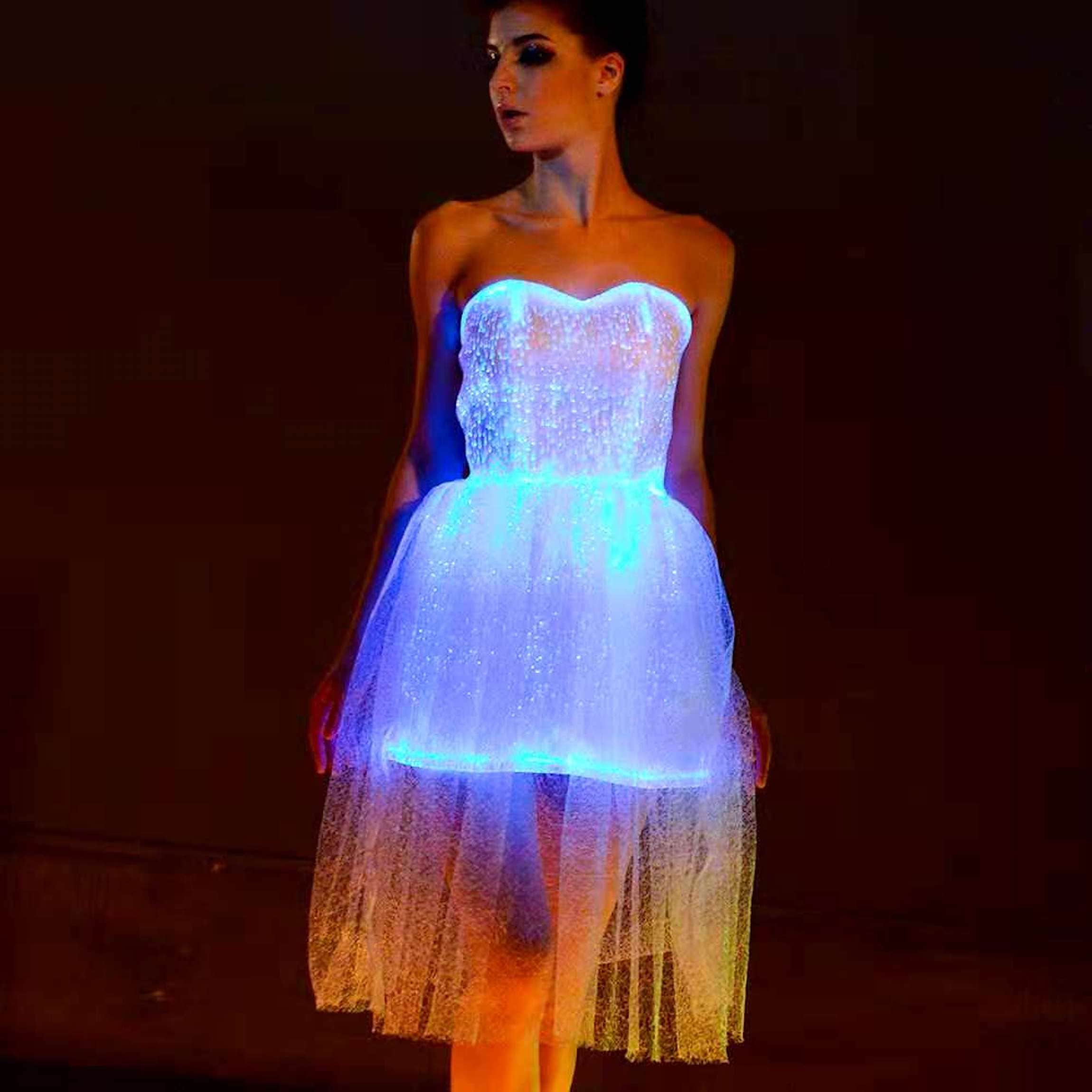 luminous green outfit