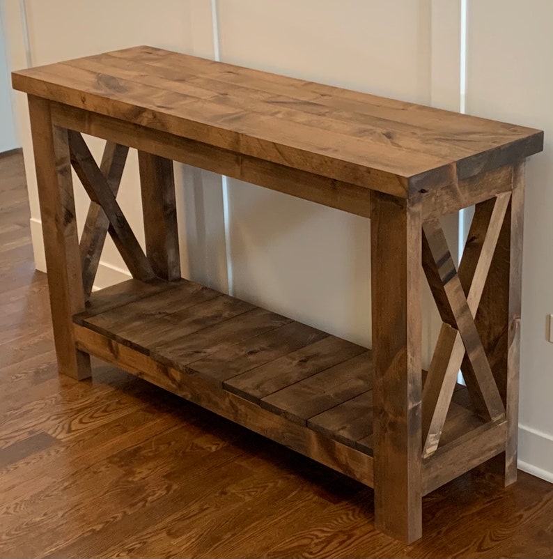 Farmhouse Entry Table / Rustic / Handcrafted / Farmhouse Decor Etsy