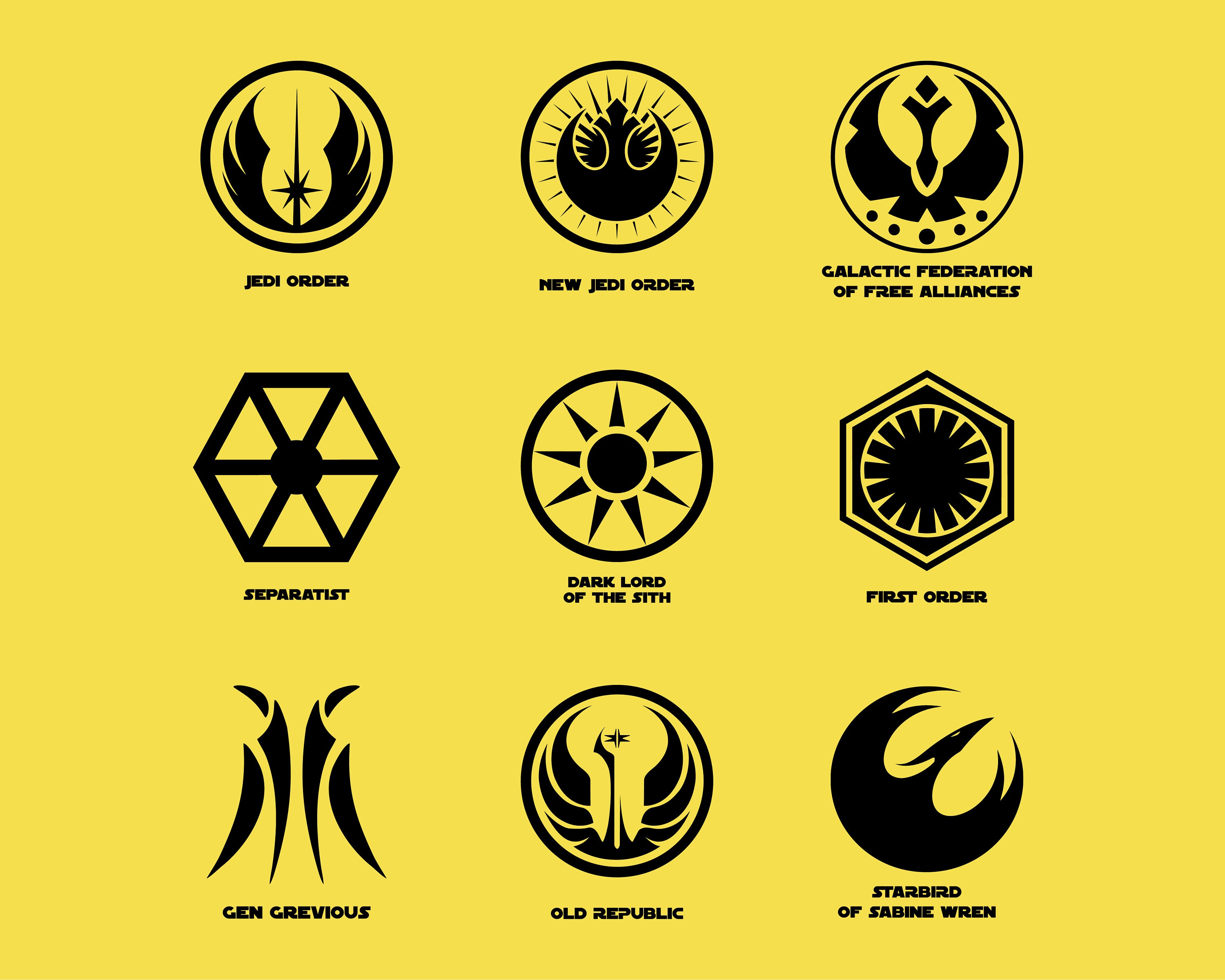 Paquete de 30 símbolos SVG de Star Wars logotipo de Star Wars Etsy