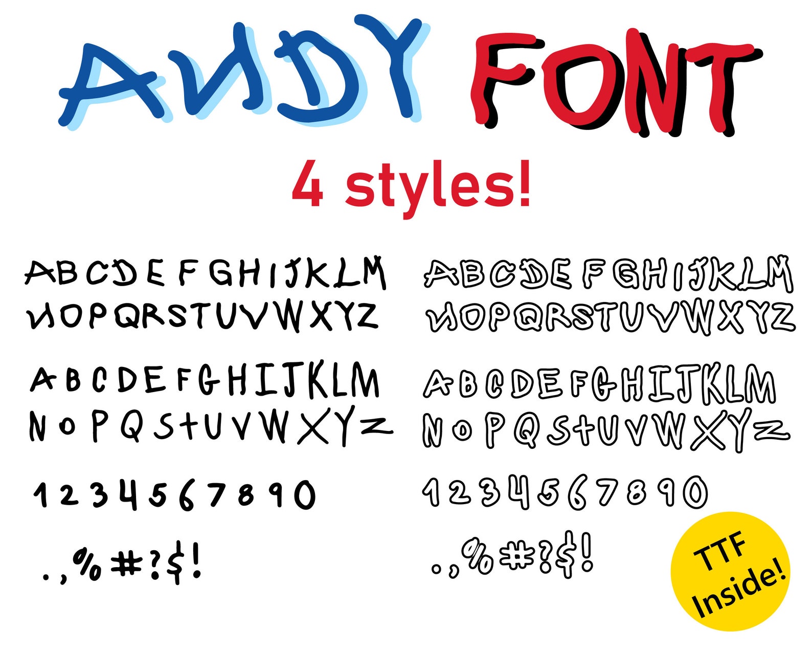 Andy Font SVG Toy Story Font SVG Toy Story svg Toy Story Etsy