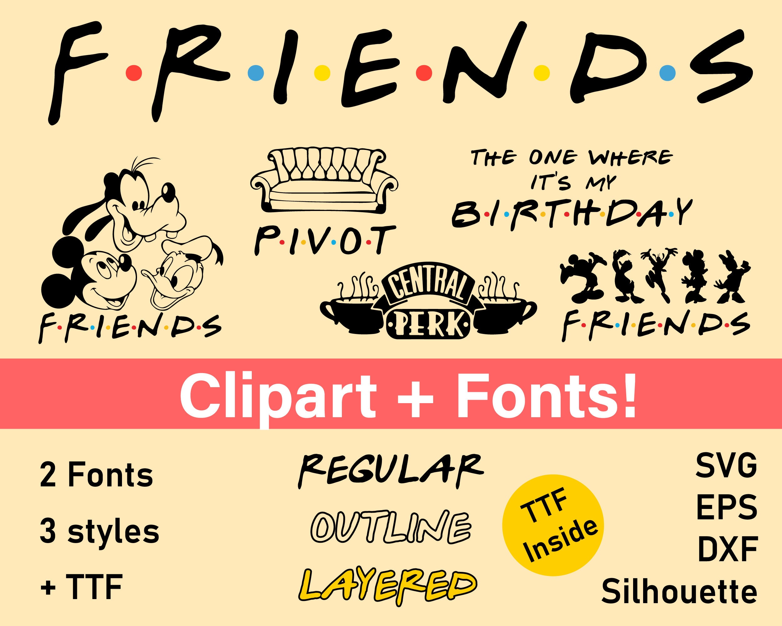 Download Friends Font SVG Friends Font for Cricut Friends Letters ...