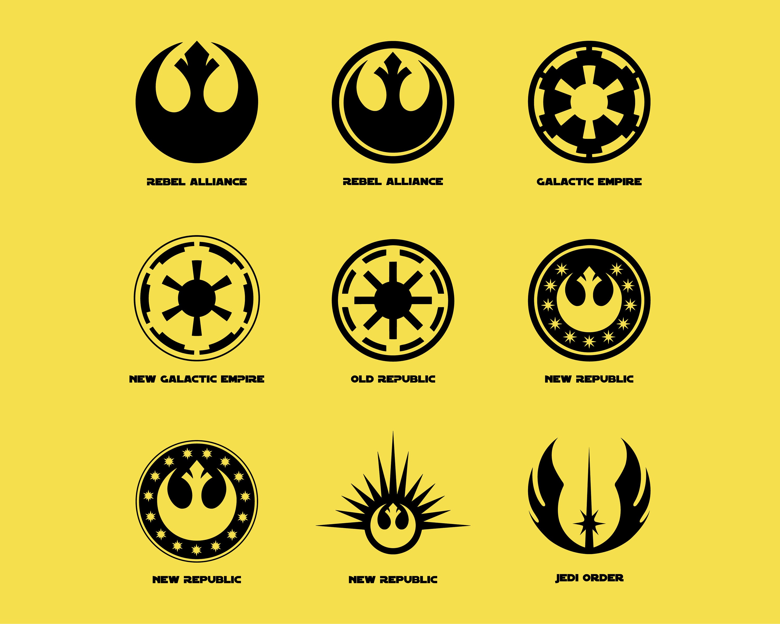 Paquete de 30 símbolos SVG de Star Wars logotipo de Star Wars Etsy
