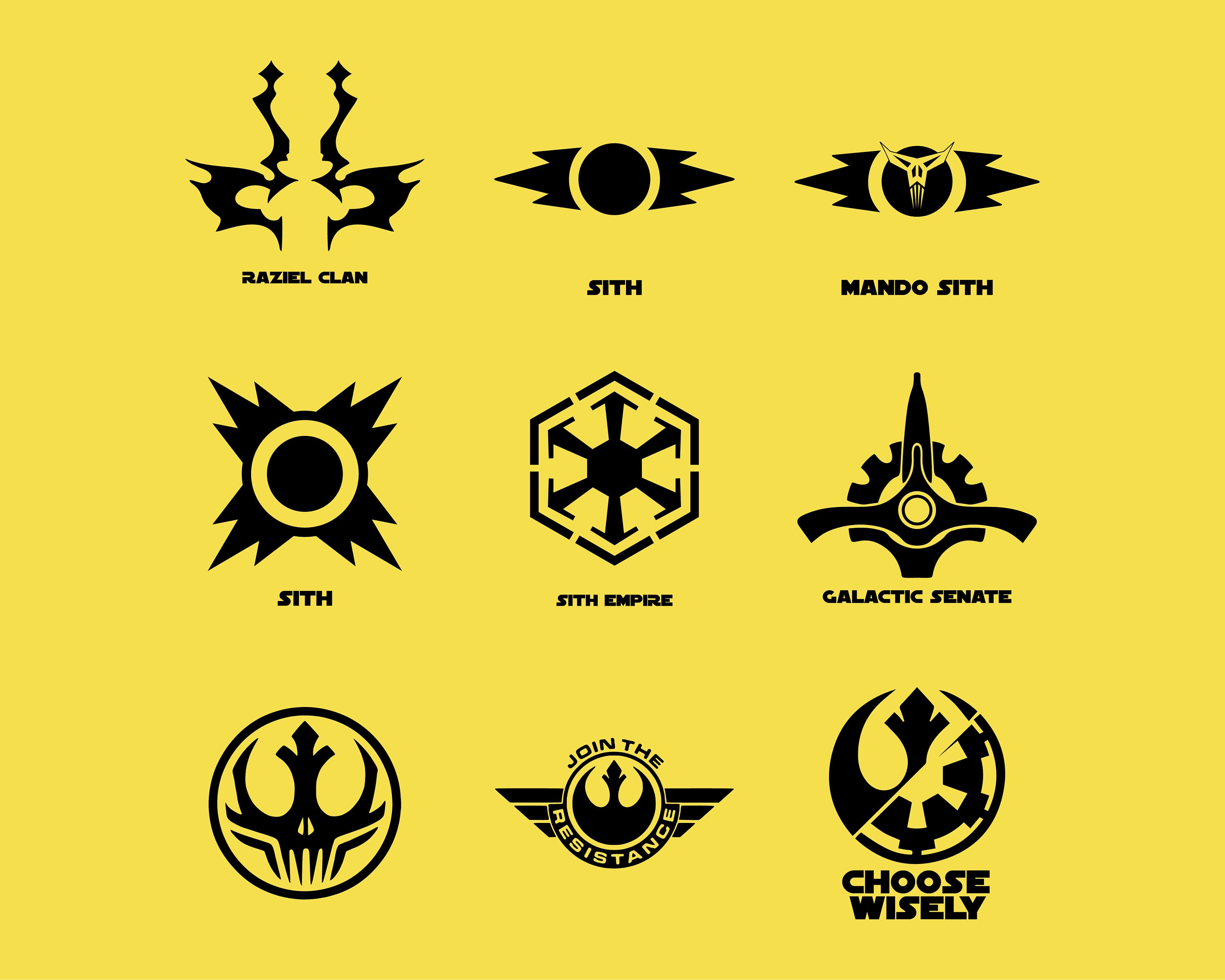 Paquete de 30 símbolos SVG de Star Wars logotipo de Star Wars Etsy