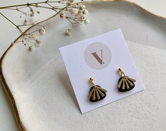 AVA Sunburst Stud Earrings / Polymer Clay Earrings / Gold Stud / White Stud / Peach Stud / Unique Gift / Girlfriend Gift / Bridesmaid Gift