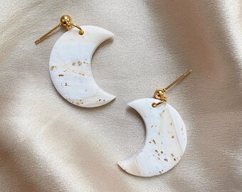 MOON MAGIC Earrings / Modern Earrings / Galaxy Earrings / Moon Earrings / Unique Gift / Girlfriend Gift