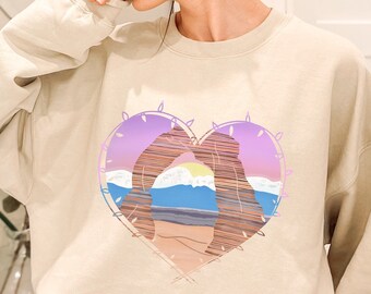 Suéter Arches, Sudadera de montaña, Suéter de camping, Suéter de montaña, Amante de la naturaleza, Sudadera de excursionista, Regalo de camping, Regalo de San Valentín
