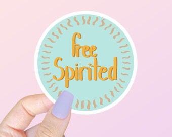 Free Spirited Die-Cut Stickers, Nature Lover, Hippie Sticker, Perfect for her, Gift for Her, Boho sticker, Gift for Planner