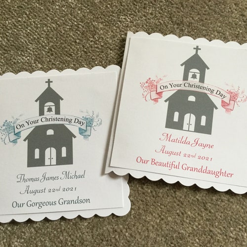Personalised Christening Card Christening Card for Girls Etsy