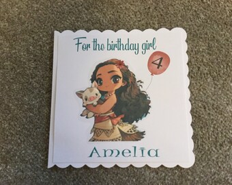 moana age 6 birthday girl card funky pigeon moana age 6 birthday
