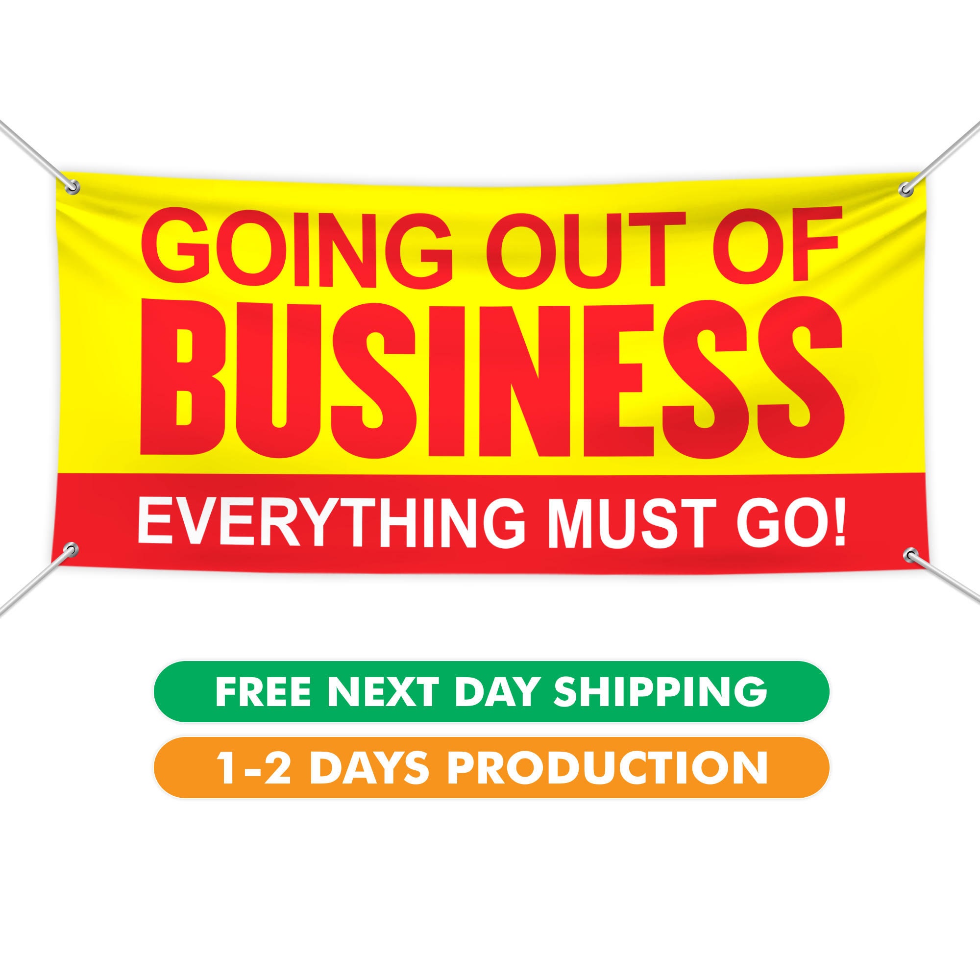 Going Out of Business Banner Sign 13 Oz Heavy Duty Waterproof Going Out